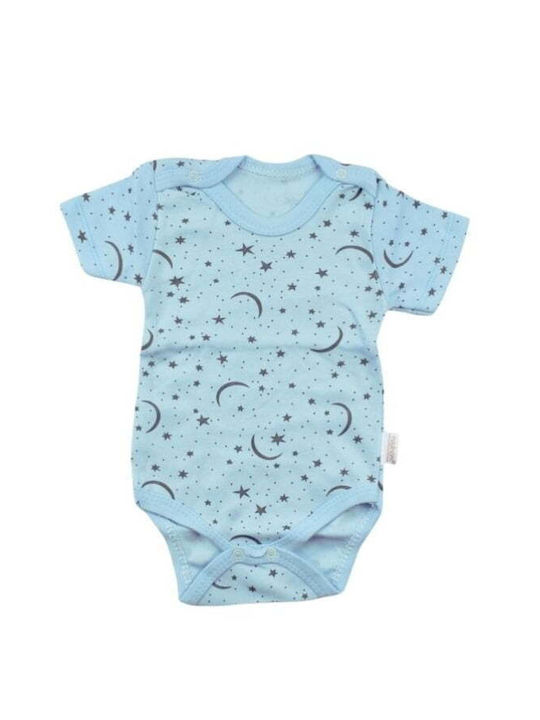 Nayinom Set Baby Strampler Kurzärmelig mit Hose Hellblau