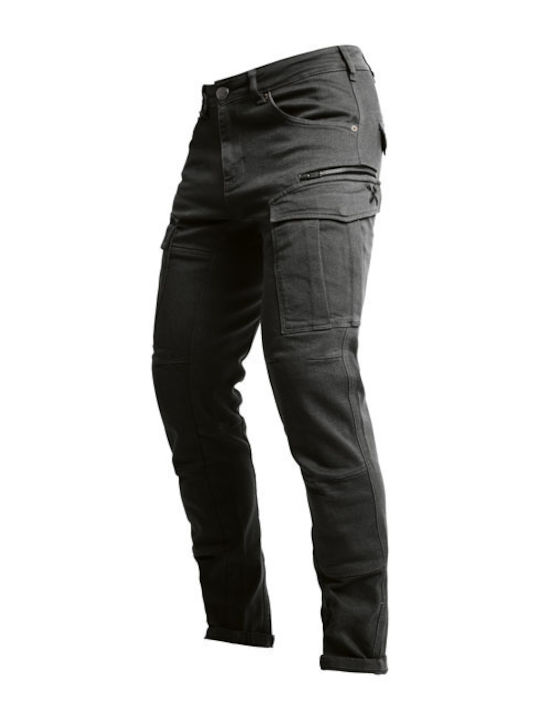 John Doe Men's Summer Cotton Motorcycle Waterproof Pants Black
