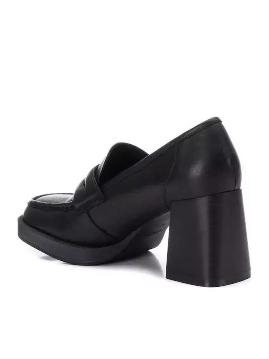 Leder Pumps Schwarz