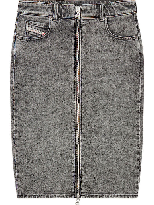Denim Midi Rock Blau