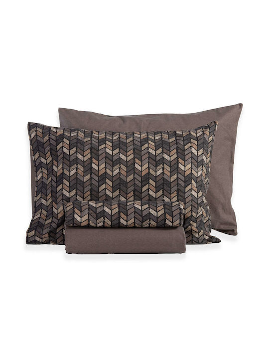 Nef-Nef Homeware Set Cearșafuri 240x260cm. Stream Gri 4buc