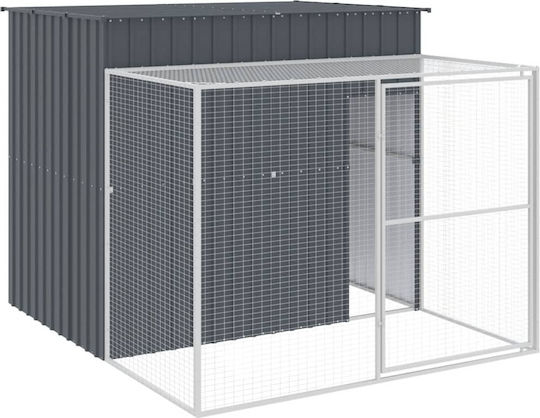 vidaXL Hundehaus Groß Metallisch Außenbereich Gray 214xx181cm