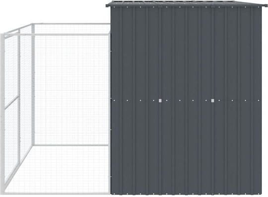 vidaXL Hundehaus Groß Metallisch Außenbereich Gray 214xx181cm