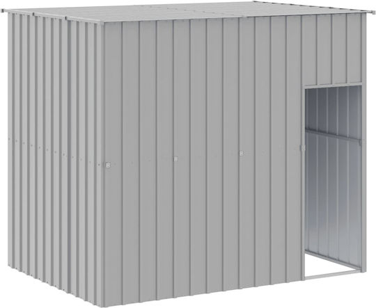 vidaXL Dog House Large Metallic Outdoor Gray 214xx181cm