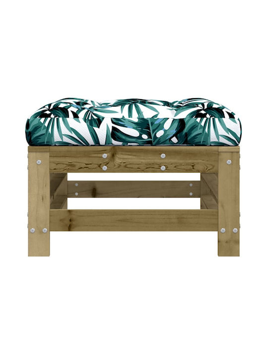 Outdoor Chair Wooden Coffee with Cushion 60x60x30cm