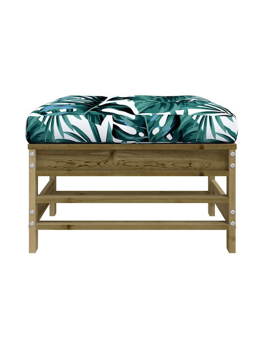 Outdoor Chair Wooden Coffee with Cushion 60x60x30cm