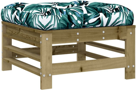 Outdoor Chair Wooden Coffee with Cushion 60x60x30cm