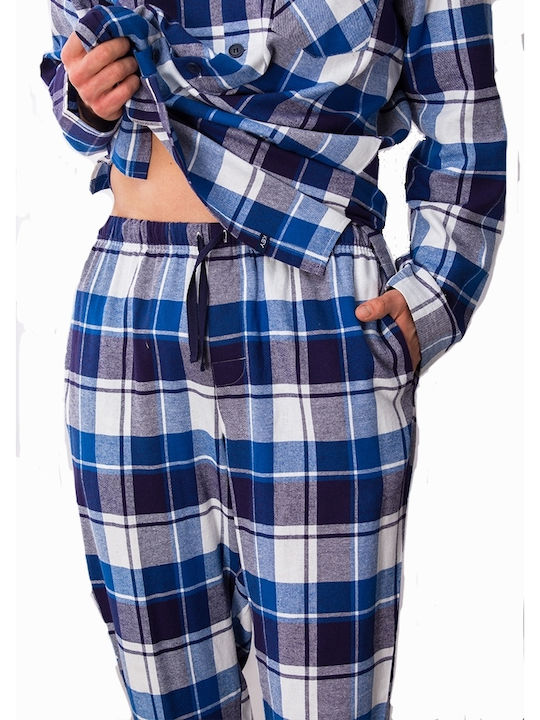 Key Men's Winter Cotton Pajamas Set Multicolour