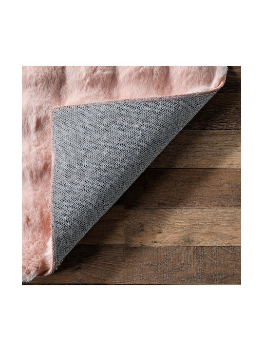 Saray Home Solid Design Modern Bedroom Rugs Set Powder FUR3D-512PN-SET 3pcs