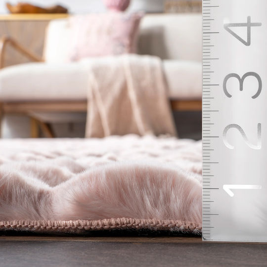 Saray Home Solid Design Сет Съвременни Спалня килими Прах FUR3D-512PN-SET 3бр
