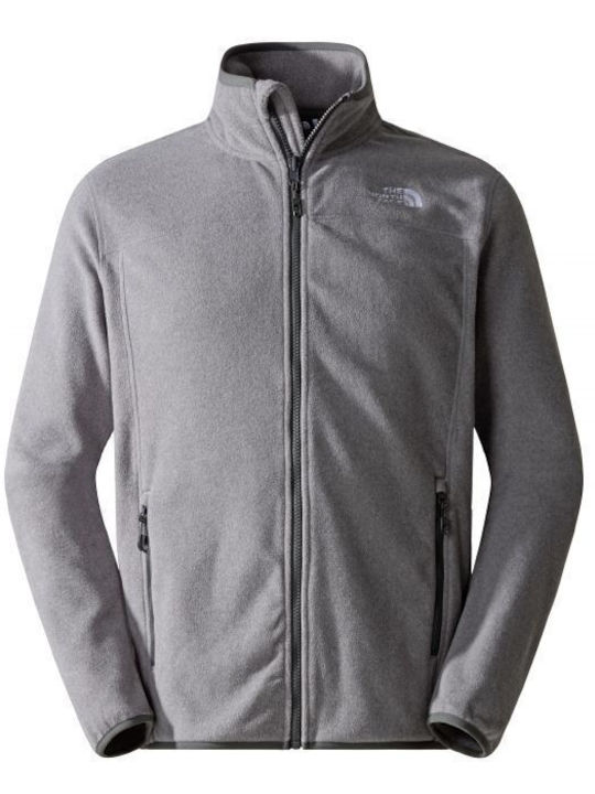 100 Glacier Men's Fleece Cardigan Grey
