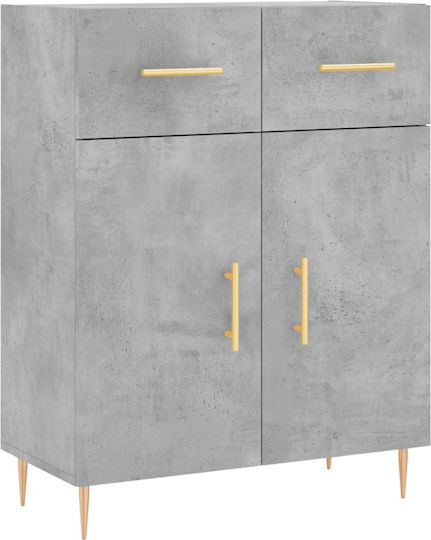 Bibliotecă Gri 69,5x34x180 cm