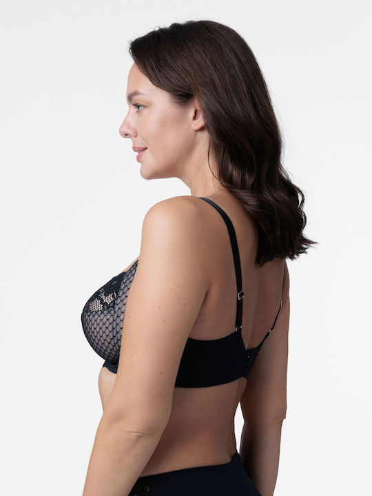 Bra without Padding Underwire Black