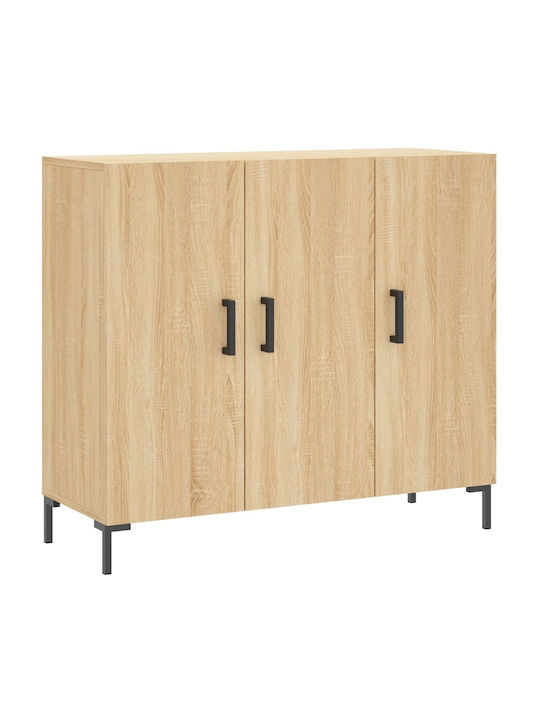 Sideboard Wooden Sonoma Oak 90x34x80cm