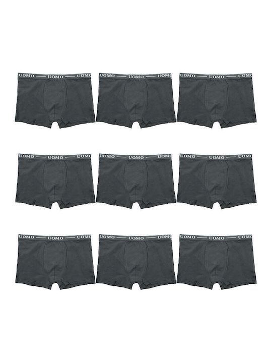 Uomo Men's Boxers Gray 9Pack