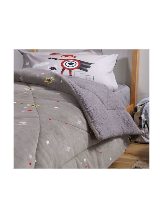 Nef-Nef Homeware Kids Duvet Cover Single Gray 160x220cm