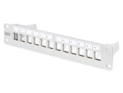 Digitus Keystone Patch Panel für Rack 1U 10" 12 Ports Gray