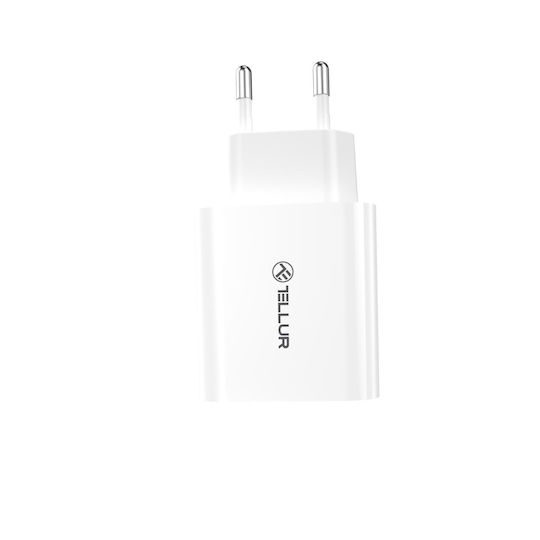 Tellur Ladegerät ohne Kabel mit USB-A Anschluss 18W Schnellaufladung 3.0 Weißs (TLL151401)