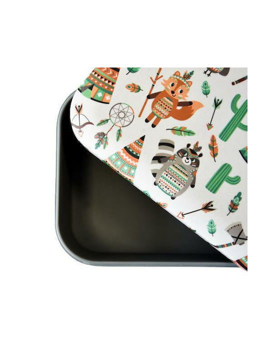 Lunchbox Bamboo Gray 12x12cm 1Stück