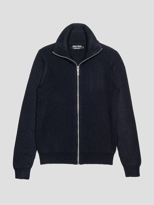 Antony Morato Boys Knitted Cardigan with Zipper Blue