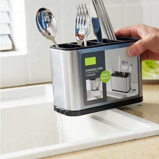 Lalos Suport De Scurgere Pentru Tacâmuri Inox Argintiu 13x18x8.7cm Lalos Suport De Scurgere Pentru Tacâmuri Inox Argintiu 13x18x8.7cm