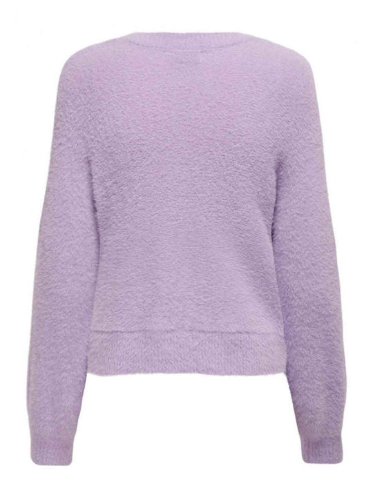 Only Women's Knitted Cardigan Purple