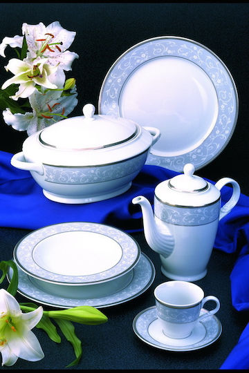 Emfasi Gray Porcelain Dinnerware Set 44pcs