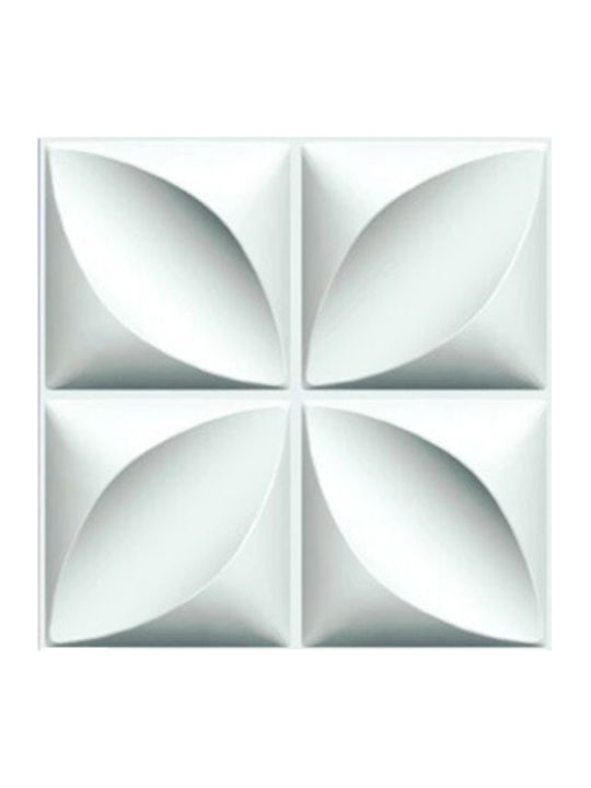 3D Wandpaneele aus PVC Blumen Weiß 50x50cm