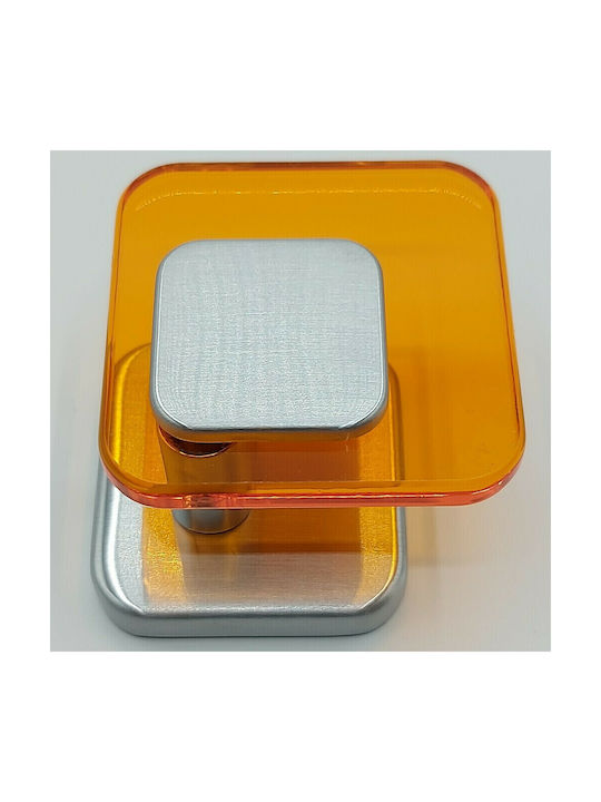 Obispa Стенна Метална Оранжева Закачалка 6x3.9x6см