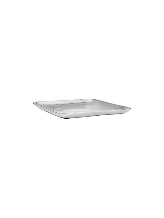 Butlers Dekorative Platte Aluminium Silber 1Stück 25x25cm Butlers Dekorative Platte Aluminium Silber 1Stück 25x25cm