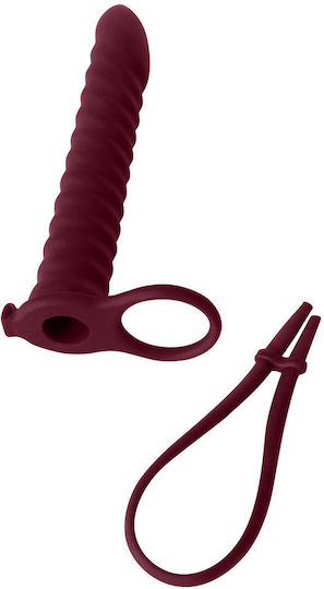 Passion Fără bretele Strap On cu Dildo în Culoare Roșu