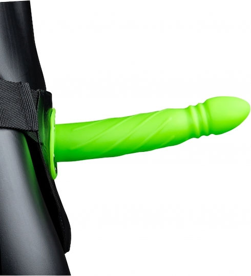 Shots Harness with Dildo in Green Color