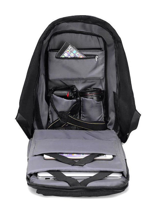 Amber Τσάντα Πλάτης για Laptop 15.6" σε Μαύρο χρώμα AM2008-BLACK