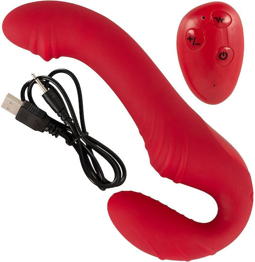 You2Toys Trägerlos Strap On mit Dildo mit Vibration in Rot Farbe