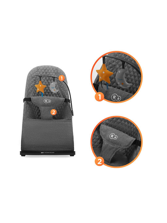 Kinderkraft Manual Baby Relax Gravity Buoy Mimi Gray for Child up to 9kg