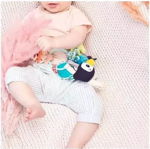 Lilliputiens Pendant Toy for Car with Teether and Mirror Bunch of Sensory Keys Jungle