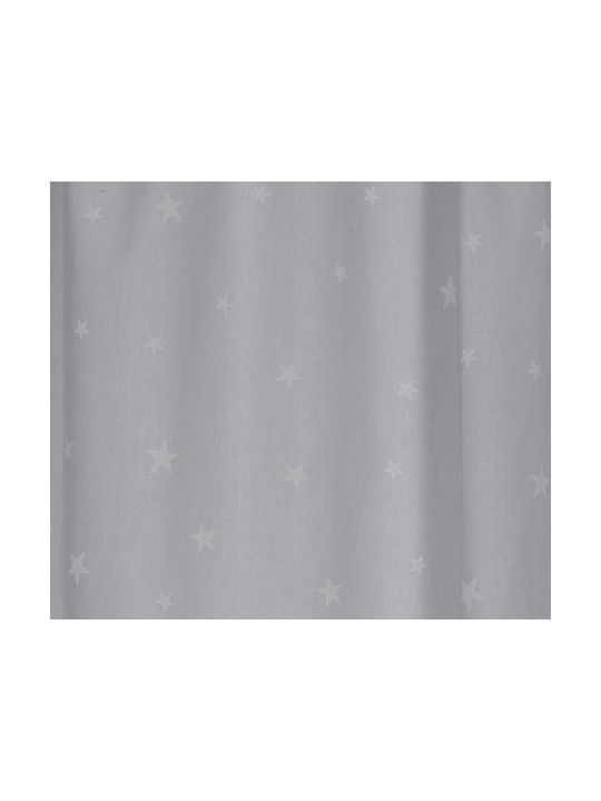 Nef-Nef Homeware Kids Rod Pocket Curtain Dream 030512 Grey 140x280cm