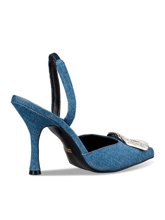 Spitze Zehe Blau Pumps