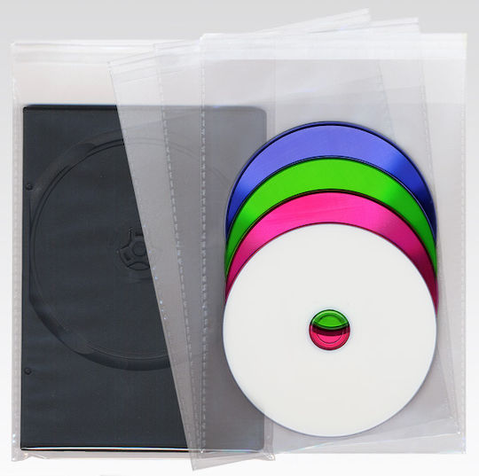 CD/DVD Sleeve Transparent 100pcs