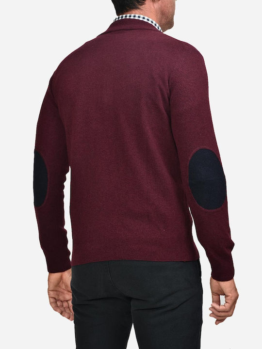 Ellemme Men's Long Sleeve Sweater with Zipper Red