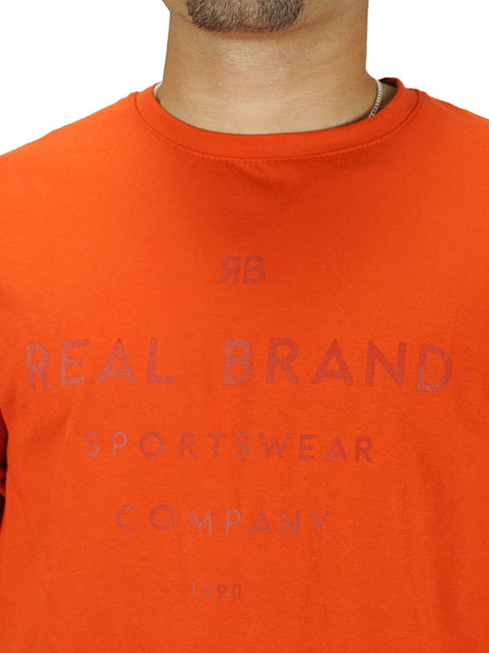 The Real Brand Herren Langarmshirt Orange