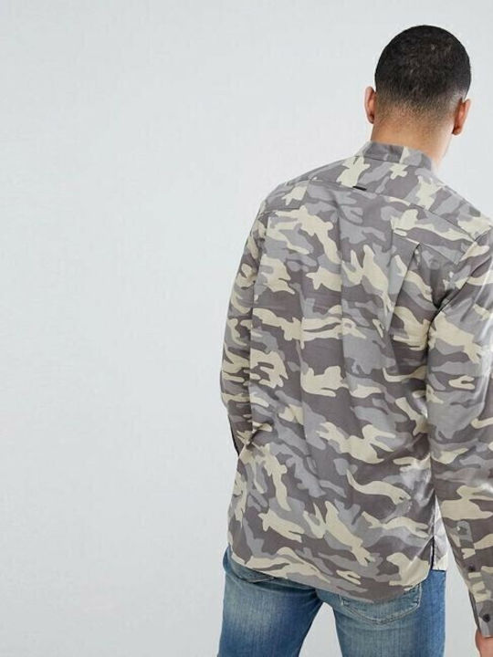 Langärmlig Hemd Tarnfarben Khaki