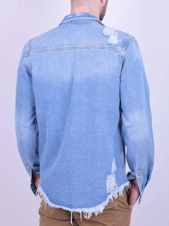 Always Jeans Men's Shirt Long Sleeve Denim Blue