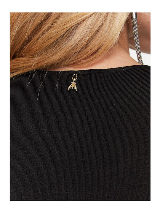 Γυναικείο Crop Top Αμάνικο Καλοκαιρινό Μαύρο