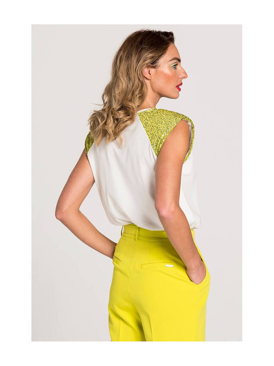 Matis Fashion Women's Summer Blouse Sleeveless Yellow