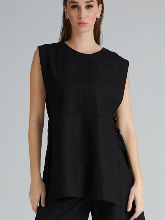 Bluza Damă De Vară Fără Mâneci Neagră