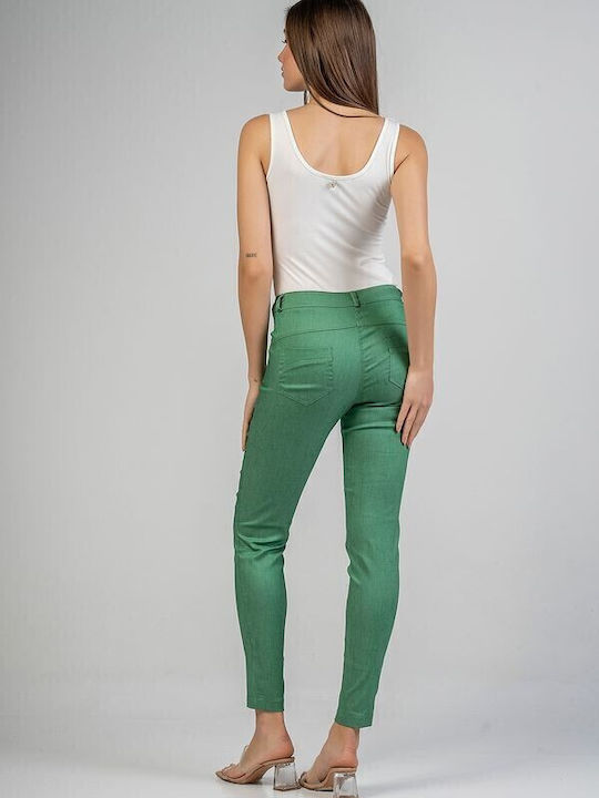 Damen Stoff Hose Grün