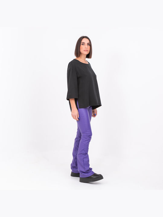 Zoya Slim Fit Pantaloon Purple Bell-bottom Leggings