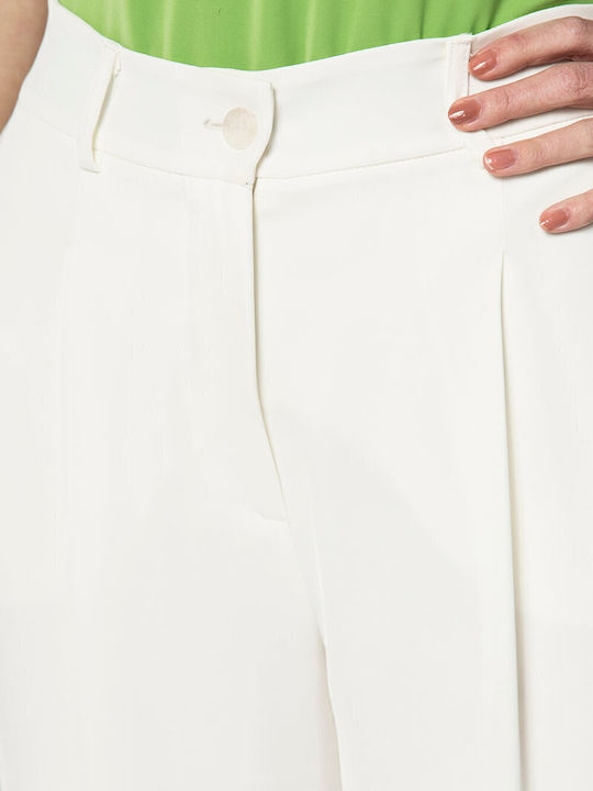 Damen Hochbund Pantaloons in Gerader Bein Stil Beige