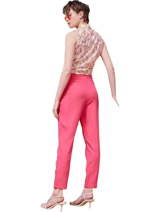 Dama Pantaloni Chino cu Croială Normală Fuchsia